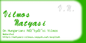 vilmos matyasi business card